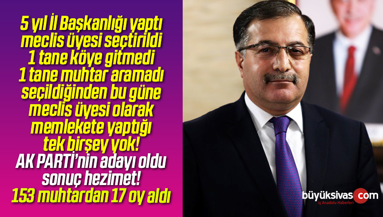 İl Genel Meclis Üyesi Avukat Ziya Şahin ve AK Parti Hezimete Uğradı