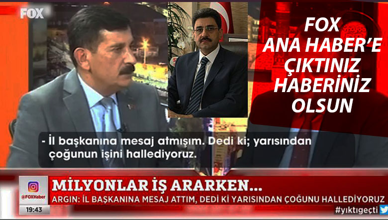 Sivas Pazarcılar Odası Başkanı Adem Argın’la AK Parti İl Başkanı Hakan Aksu’nun torpil haberi FOX’ta