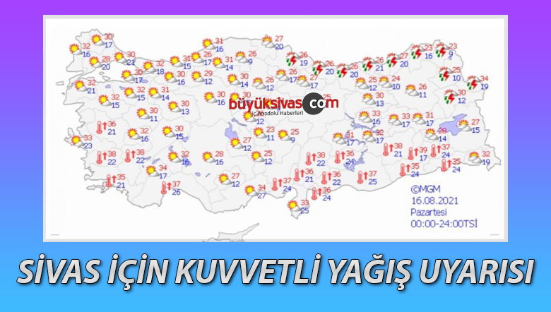 Meteoroloji uyardı: 4 ilde kuvvetli yağış bekleniyor! Peki Sivas?