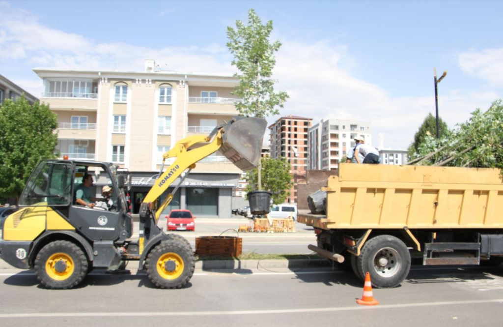 Belediye Bağdat Caddesinde ağaçlandırma çalışması başlattı