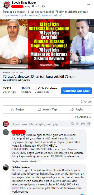 Türasaş Posta Başı “Hakan Aksu Türasaş alımlarını durdurmak için uğraşıyor”