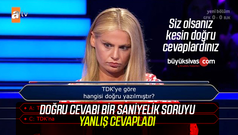 Cevabı bir saniyelik soruyu yanlış cevaplayan yarışmacı viral oldu
