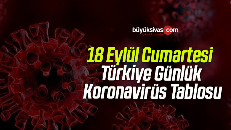 18 Eylül Cumartesi Türkiye Günlük Koronavirüs Tablosu