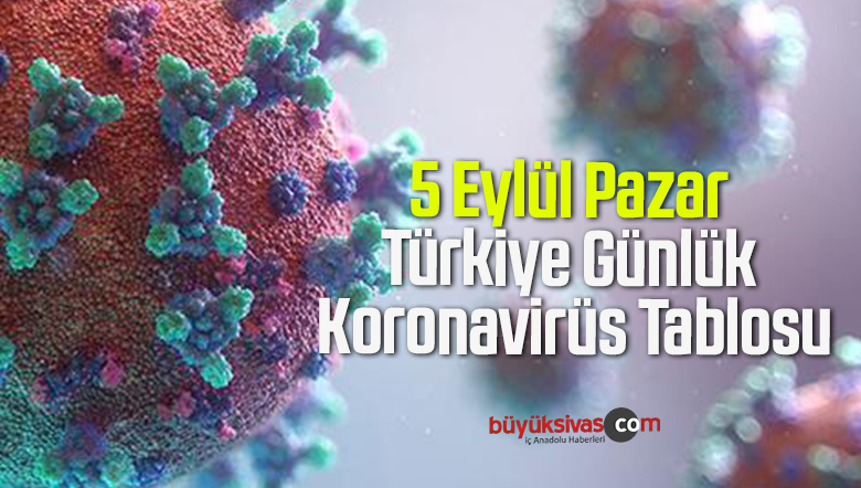 5 Eylül Pazar Türkiye Günlük Koronavirüs Tablosu