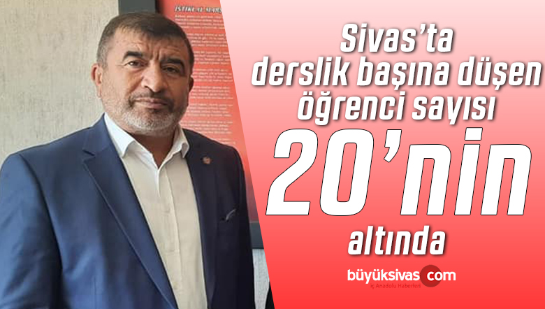 Sivas’ta derslik başına düşen ortalama öğrenci sayısı 20’nin altında