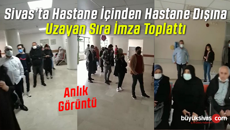 Sivas Devlet Hastanesi PCR testi sırası vatandaşı çileden çıkardı