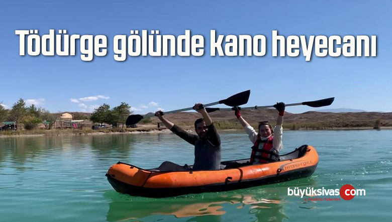 Tödürge gölünde kano heyecanı