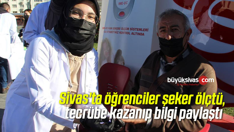 Sivas’ta öğrenciler şeker ölçtü, tecrübe kazanıp bilgi paylaştı