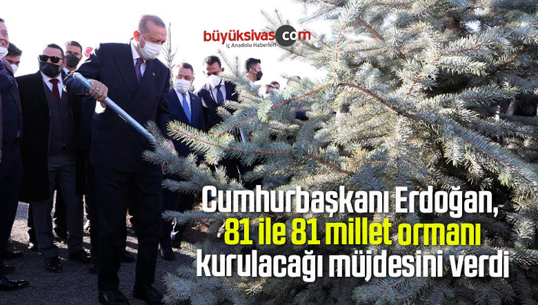 Cumhurbaşkanı Erdoğan, 81 ile 81 millet ormanı kurulacağı müjdesini verdi