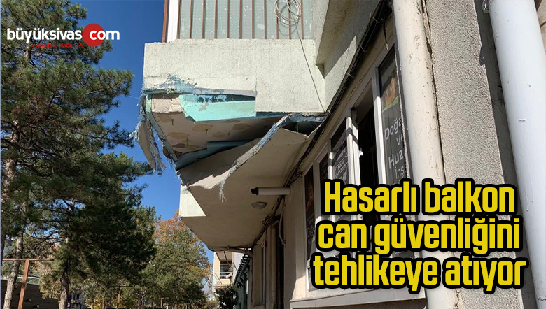 Hasarlı balkon can güvenliğini tehlikeye atıyor