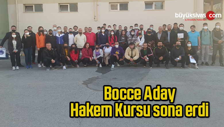 Bocce Aday Hakem Kursu sona erdi