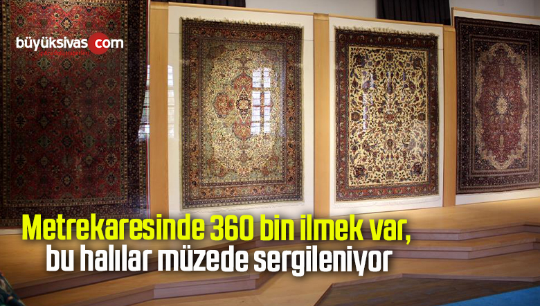 Metrekaresinde 360 bin ilmek var, bu halılar müzede sergileniyor