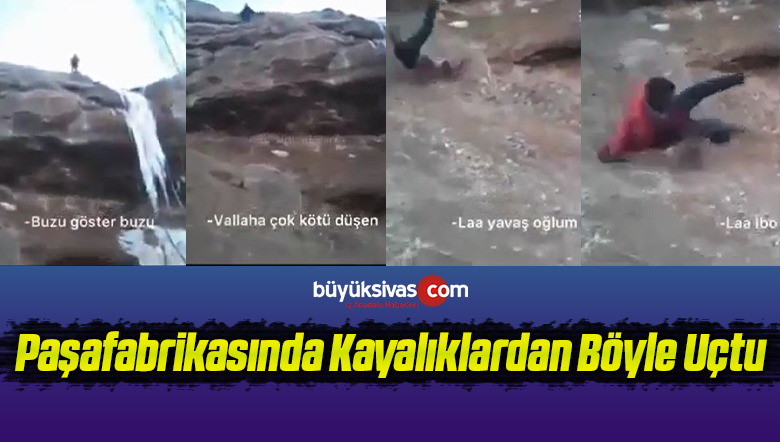 Sivas Paşa Fabrikasında Bir Vatandaş Kayalıklardan Böyle Uçtu
