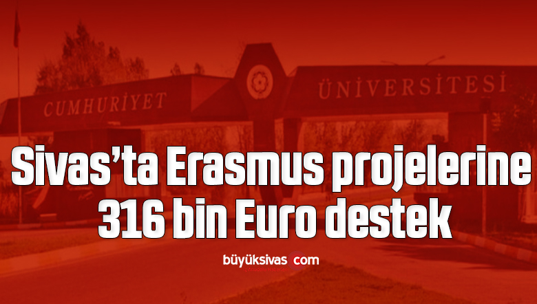 Sivas’ta Erasmus projelerine 316 bin Euro destek