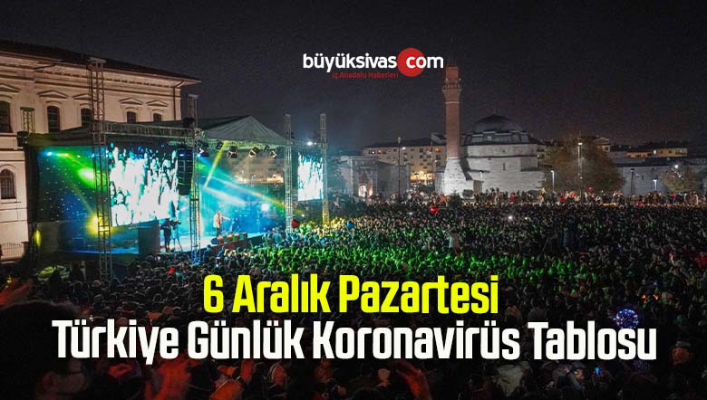 6 Aralık Pazartesi Türkiye Günlük Koronavirüs Tablosu