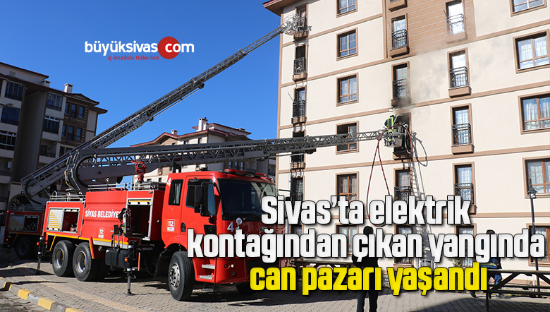 Elektrik kontağından çıkan yangında can pazarı yaşandı