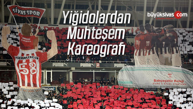 Sivasspor taraftarından muhteşem koreografi!