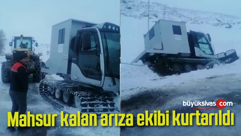Mahsur kalan arıza ekibi kurtarıldı