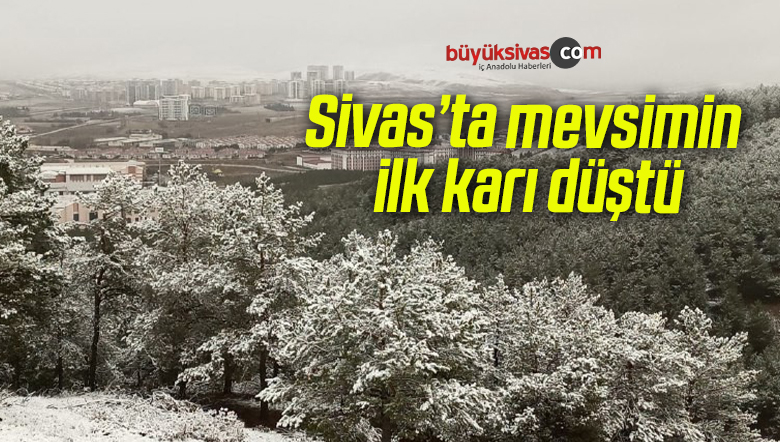 Sivas’ta mevsimin ilk karı düştü