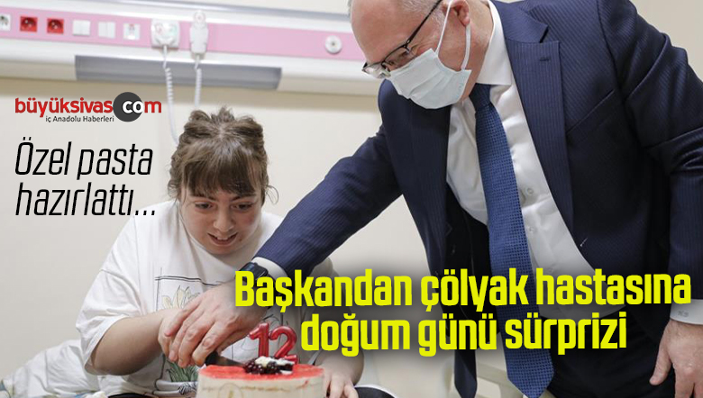 Başkandan çölyak hastasına doğum günü sürprizi