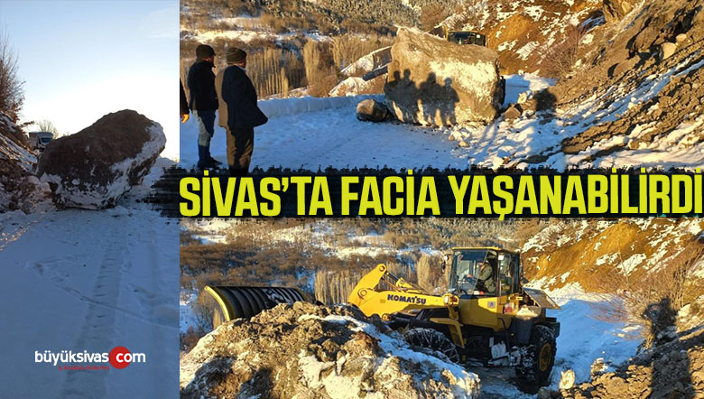 Kayalar köy yolunu kapattı, ekipler seferber oldu