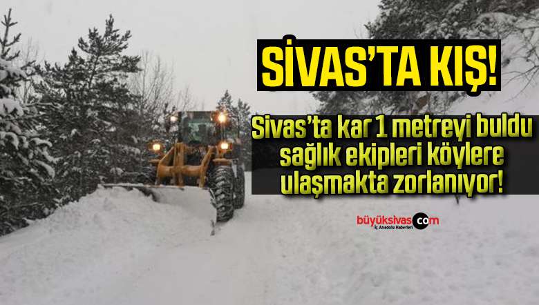 Hastaya ulaşmak için 1 metre karda mücadele verdiler