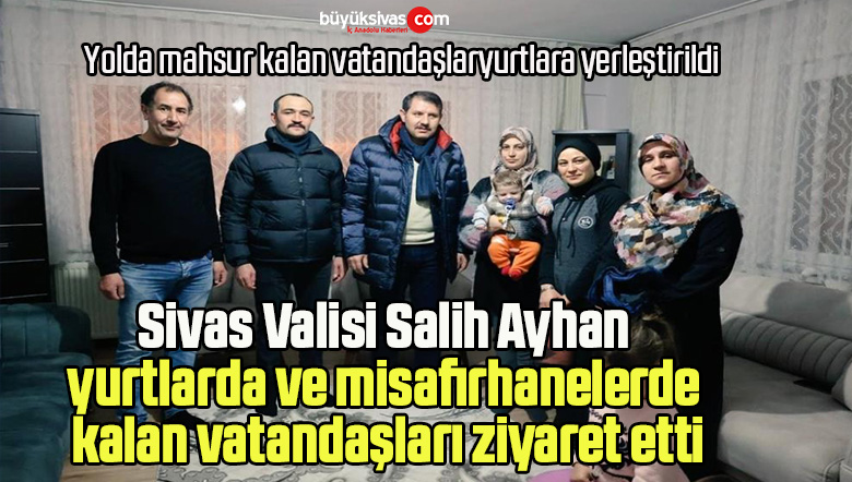 Yolda mahsur kalan vatandaşlar yurtlara yerleştirildi