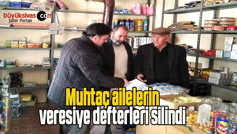 Muhtaç ailelerin veresiye defterleri silindi