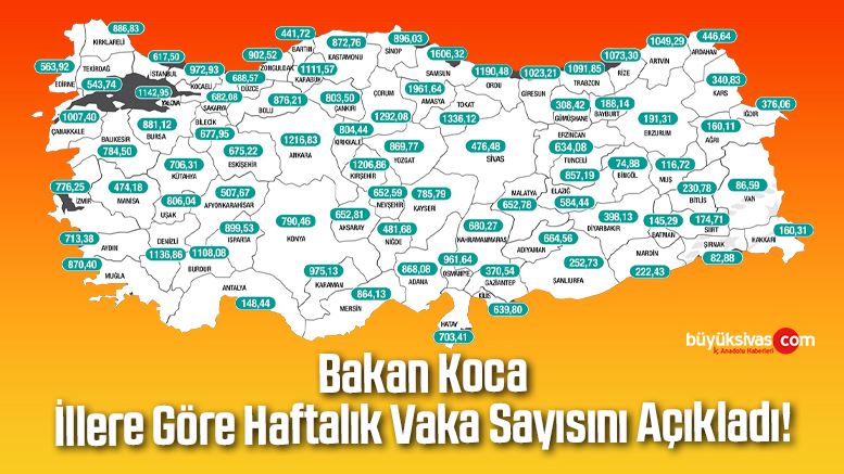 haftalık vaka sayısı