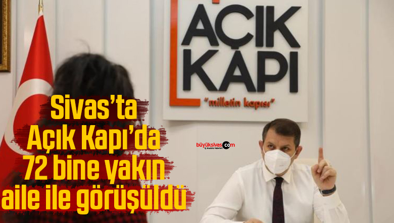 Sivas’ta Açık Kapı’da 72 bine yakın aile ile görüşüldü
