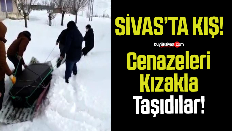 Tabutları kızakla çektiler