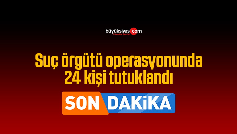 Suç örgütü operasyonunda 24 kişi tutuklandı