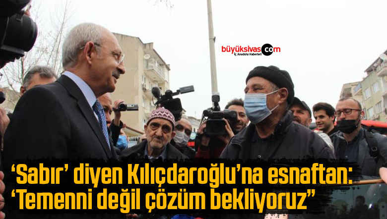 temenni değil çözüm istiyoruz