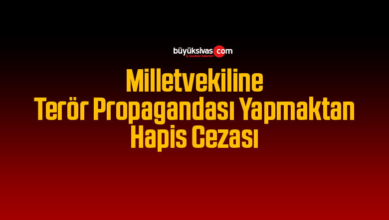 Milletvekiline Terör Propagandası Yapmaktan Hapis Cezası