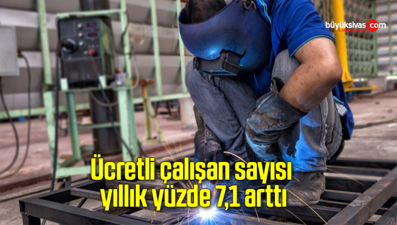 Ücretli çalışan sayısı yıllık yüzde 7,1 arttı