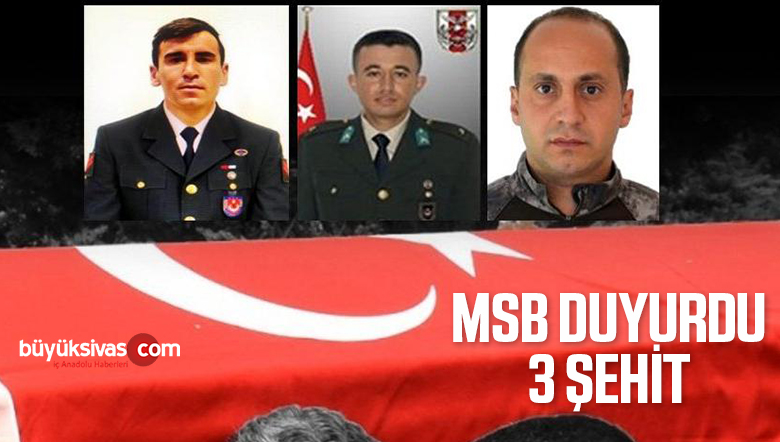 MSB ve İçişleri Bakanlığı acı haberleri duyurdu: 3 şehit