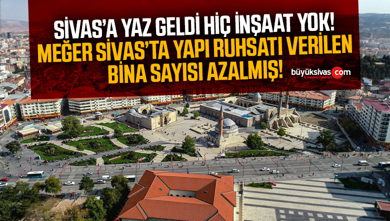 Sivas’ta yapı ruhsatı verilen bina sayısı azaldı