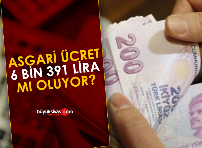 Asgari ücret 6 bin 391 lira mı oluyor?