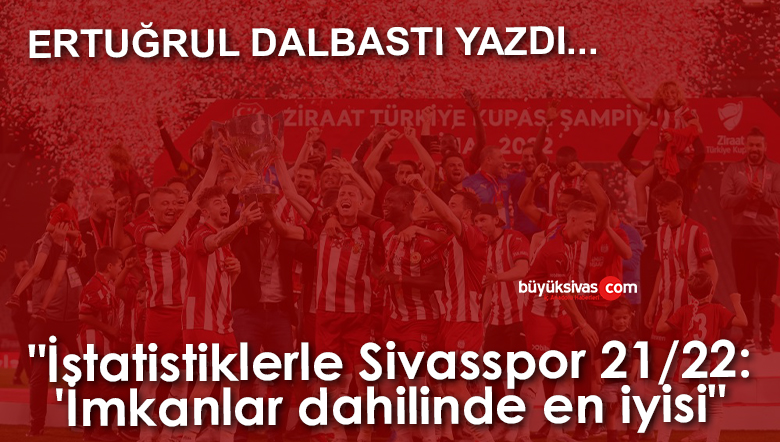 Köşe Yazarımız Ertuğrul Dalbastı Yazdı: “İstatistiklerle Sivasspor 21/22: ‘İmkanlar dahilinde en iyisi”