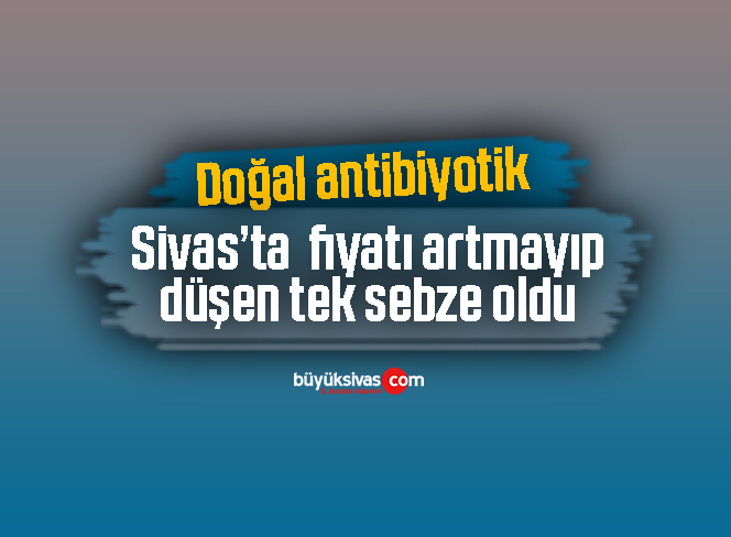 Doğal antibiyotik! Sivas’ta fiyatı artmayıp düşen tek sebze oldu