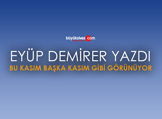 Köşe Yazarımız Eyüp Demirer Yazdı “Bu Kasım Başka Bir Kasım Gibi Görünüyor”