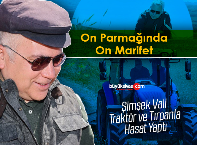 Vali Şimşek, Traktör ve Tırpanla Hasat Yaptı