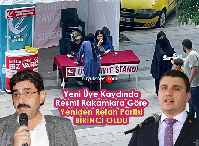 Yeniden Refah Partisi Yeni Üye Kaydında Birinci Oldu