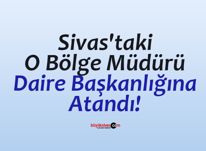 Daire Başkanlığına Atandı