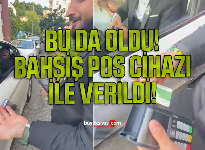 Düğün konvoyunda pos cihazı ile bahşiş