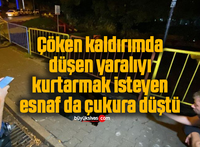 kaldırım çöktü