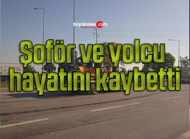 Şoför ve yolcu hayatını kaybetti