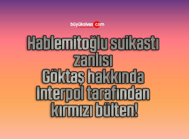Hablemitoğlu suikastı zanlısı Göktaş hakkında Interpol tarafından kırmızı bülten!