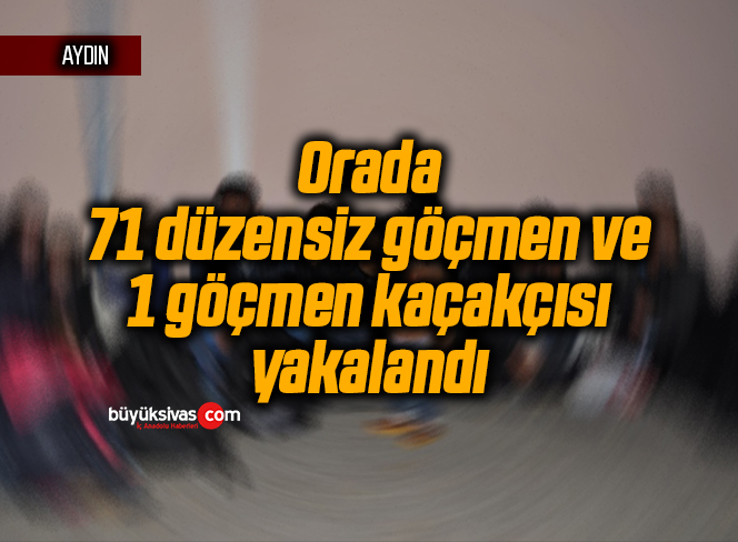 Orada 71 düzensiz göçmen ve 1 göçmen kaçakçısı yakalandı