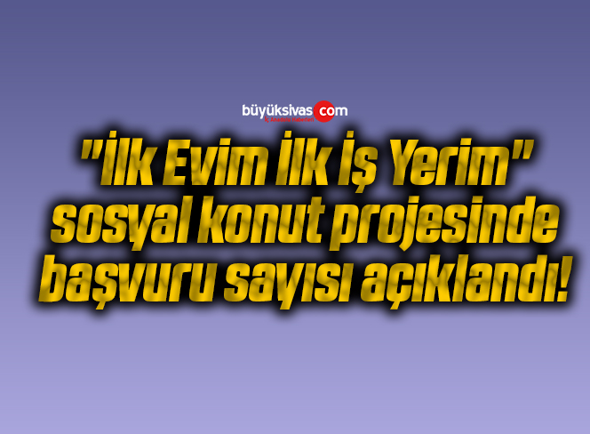 “İlk Evim İlk İş Yerim” sosyal konut projesinde başvuru sayısı açıklandı!